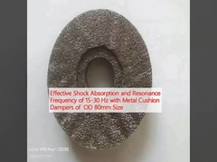 Wirksame Stoßabsorption und Resonanzfrequenz von 15-30 Hz mit Metallkissen-Dämpfern von OD 80 mm