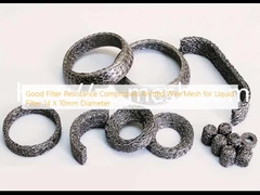 Gute Filterbeständigkeit Komprimiertes gestricktes Drahtnetz für Flüssigkeitsfilter 14 X 10 mm Durchmesser