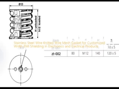 Gaskette aus Edelstahldraht aus gestricktem Drahtnetz für die EMI-Schutzvorrichtung mit individueller Breite in Elektronik und Elektrotechnik
