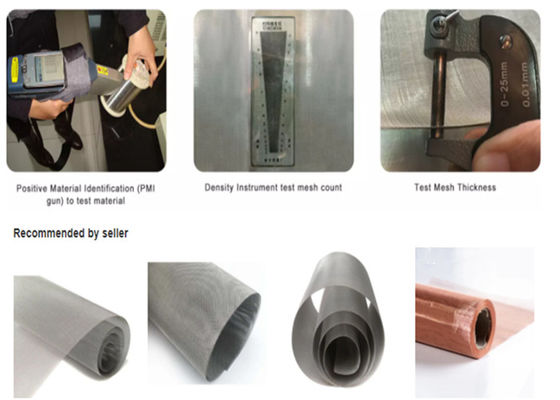 Ultra feiner 100 Mikrometer-Edelstahl-Draht Mesh Rounded 316L 100μm