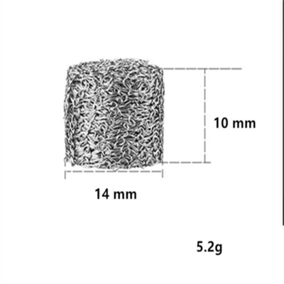 Komprimierter gelber gestrickter Draht Mesh Gasket Dia 50mm für Ölfilter