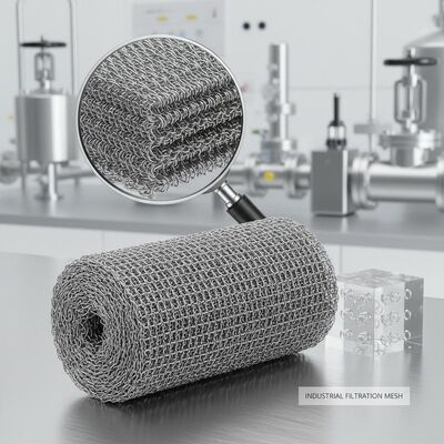 Flexibles 20 x 60 mm dickes, gestricktes Drahtgeflecht, das hervorragende Filtration und strukturelle Stabilität in industriellen Anwendungen bietet