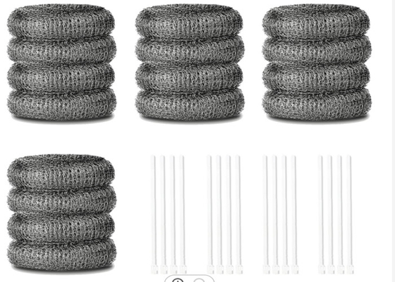 Galvanisierte Runde Edelstahl-Mesh Scourers 10g 15g formen die starke Reinigungskapazität