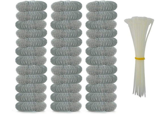 2*6cm Reinigungs-Ball Edelstahl-7.5g/silberner Metallküchen-Wäscher