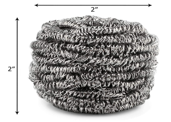 Starker Reinigungsedelstahl-Schwamm-Wäscher 10g für Platte/entfernen Rost