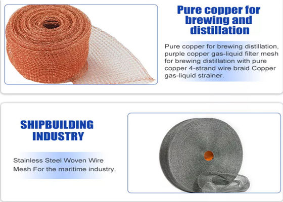 Breite 400mm gestrickte 0.25mm asphaltieren Mesh Corrugated/Ebene für Demister