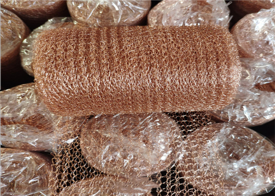 10 15 20cm Breite gestrickte kupferne Masche 0.23mm Dia Corrugated Surface